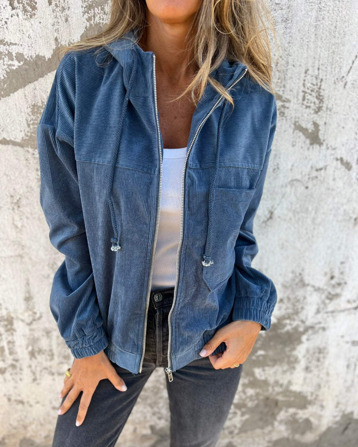 Louise™ Corduroy Hooded Zip Jacket