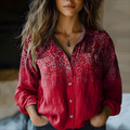 Natalie™ Printed Vintage Blouse