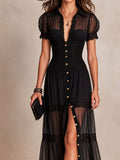 Gillian | Lace Detail Elegant Maxi Dress