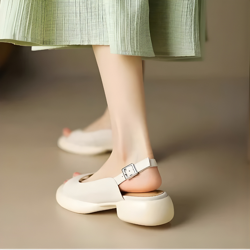 Mya™ Luxe Spring Peep-Toe Block Heels