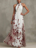 Isabella | Floral Halter Maxi Dress