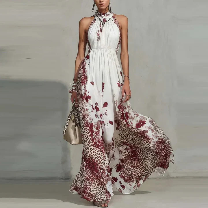 Isabella | Floral Halter Maxi Dress