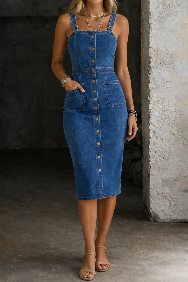 Rivka | Button-Up Denim Dress