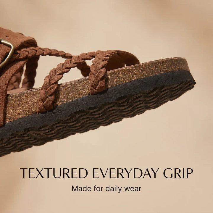Leah™ Braided Cork Comfort Sandals