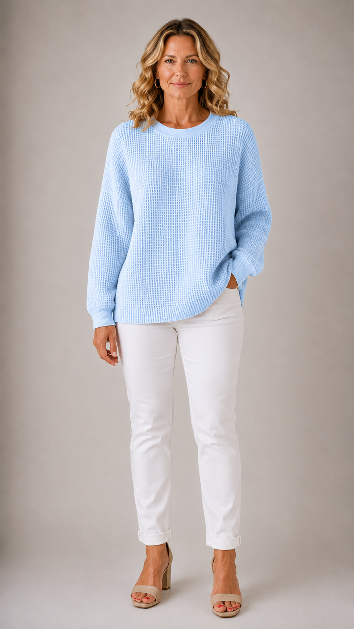 Scarlet Cozy Waffle Knit Jumper