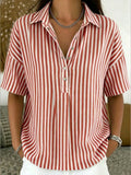 Madison | Striped Polo Linen Shirt
