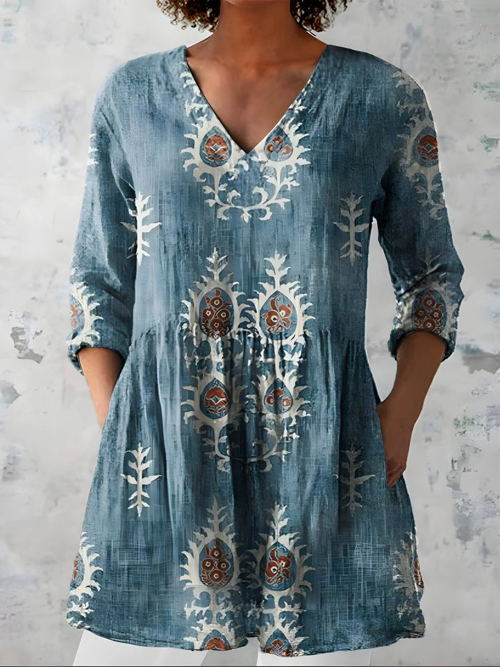 Willow| Long Blouse with V-Neck