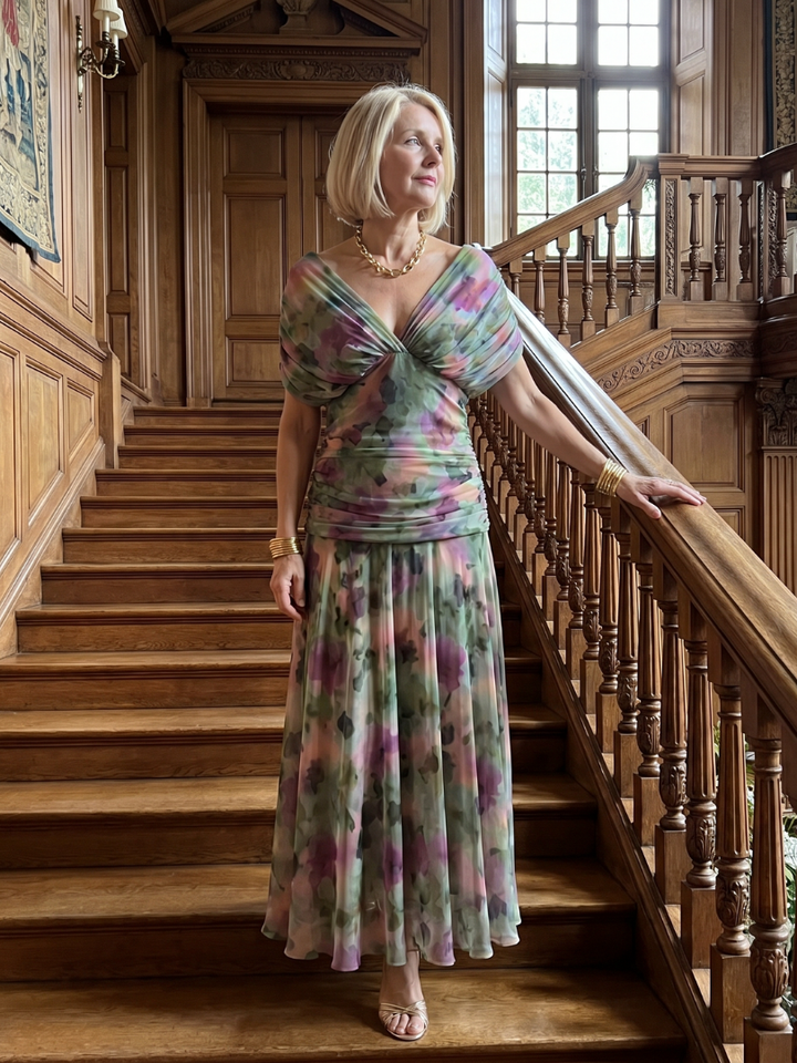 Faye | Off-Shoulder Flow Midi Dress