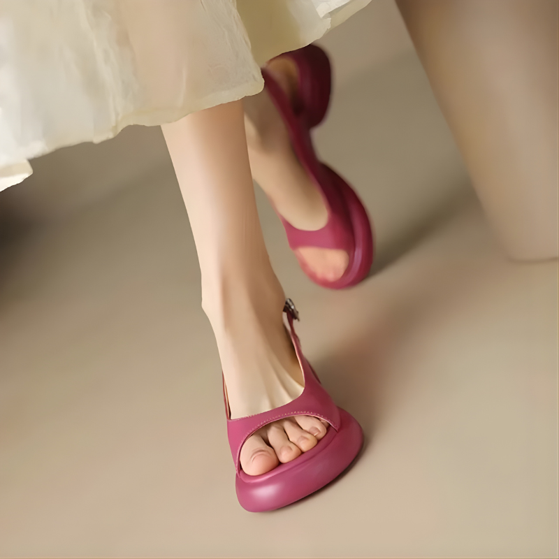 Mya™ Luxe Spring Peep-Toe Block Heels
