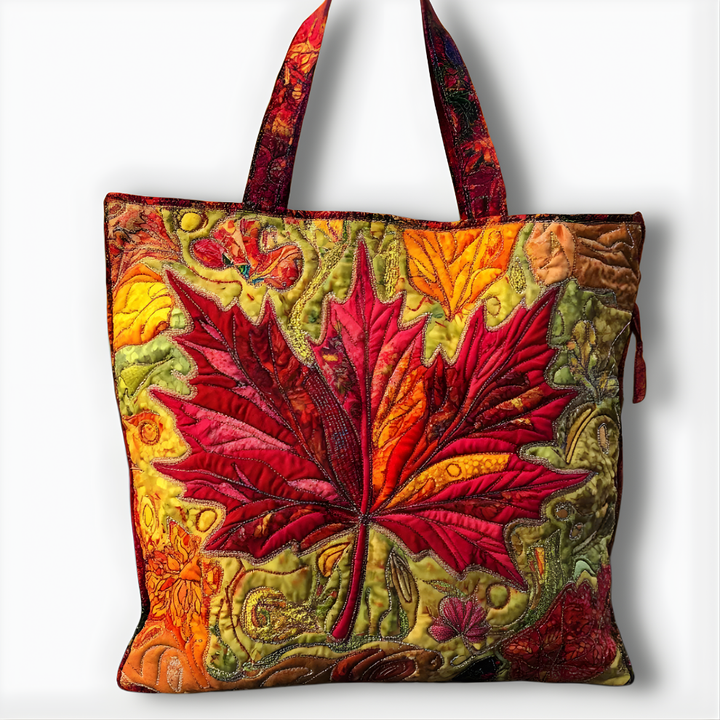 Autumn Maple Radiance | Handmade Quilted Tote