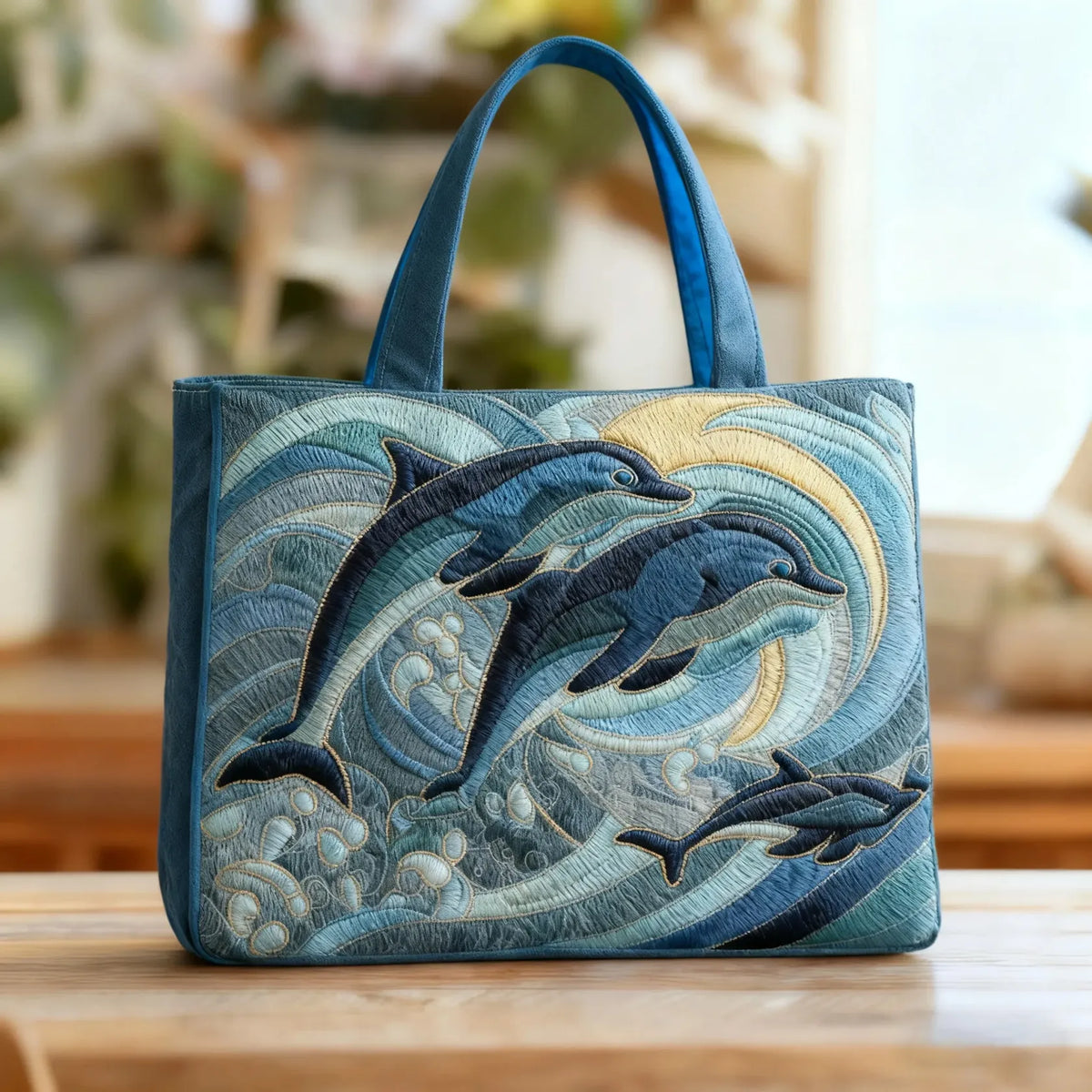 Handmade Tote Bag - Ocean Dolphin