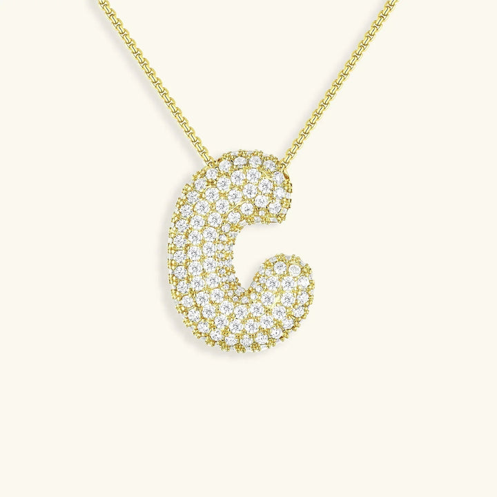 Bubble Initial Necklace