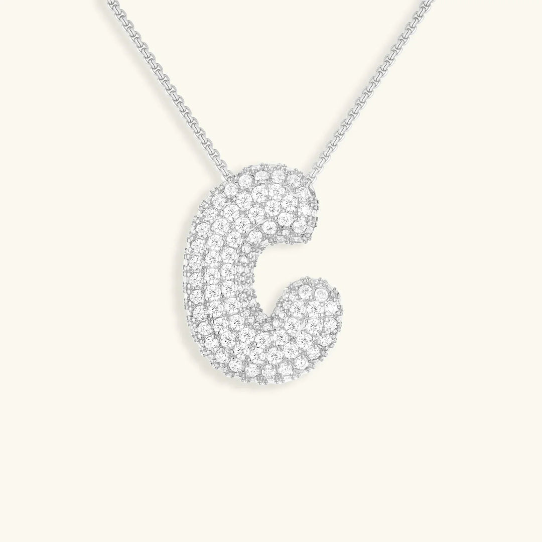 Bubble Initial Necklace