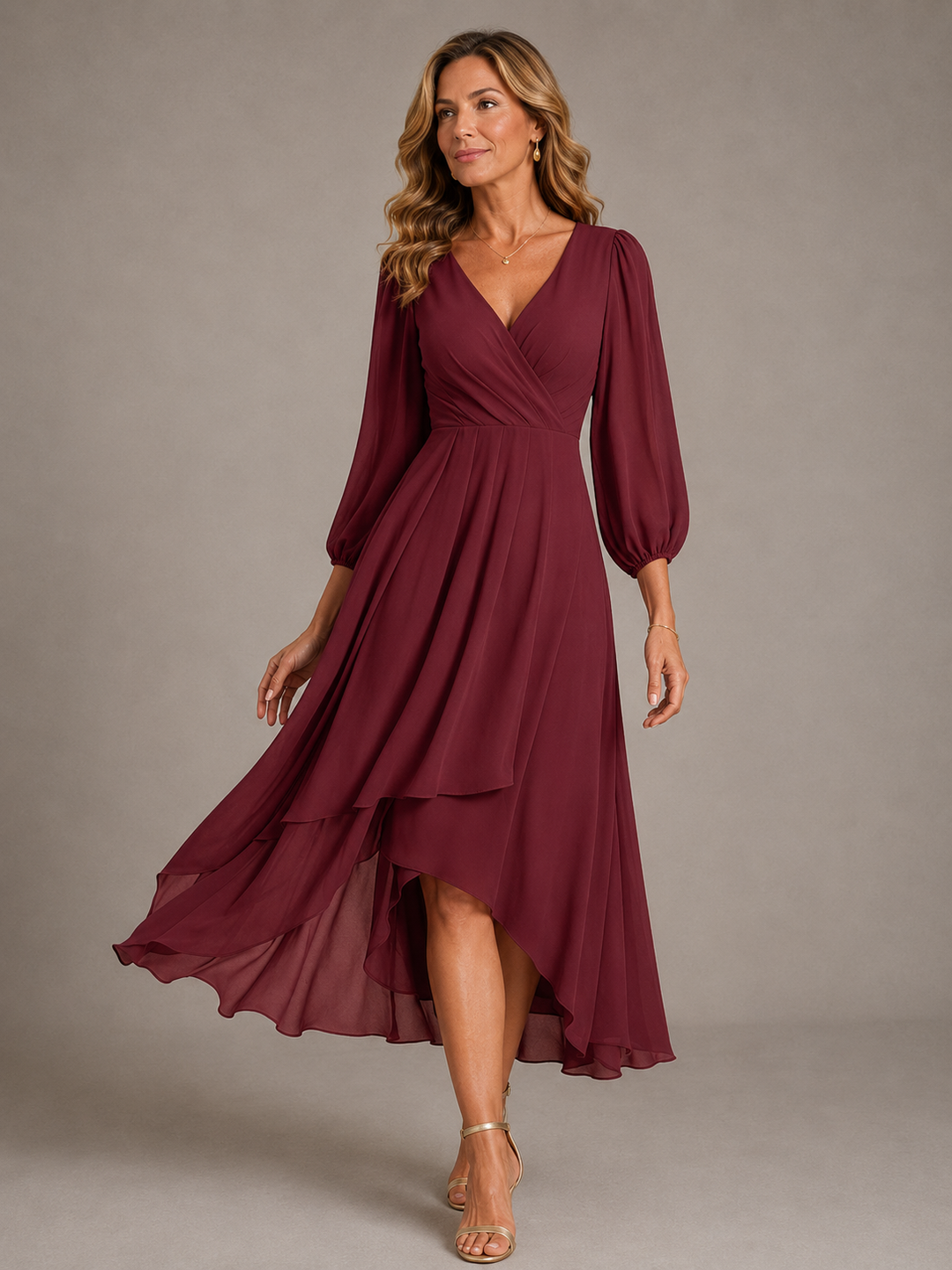 Lottie | Elegant V-Neck Maxi Dress