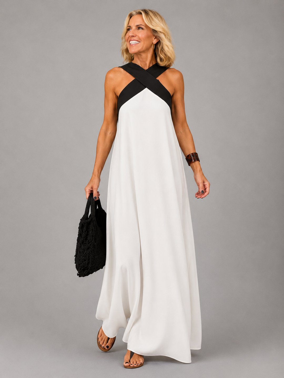 Madelynn | Cross Elegance Maxi Dress