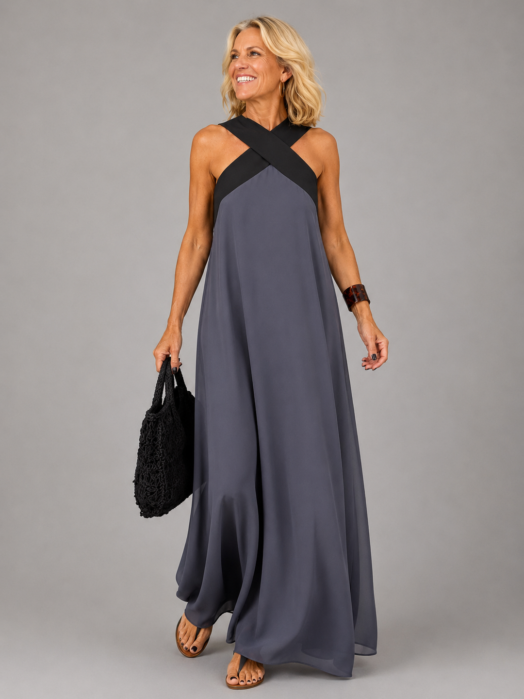 Madelynn | Cross Elegance Maxi Dress