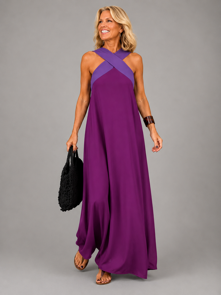 Madelynn | Cross Elegance Maxi Dress