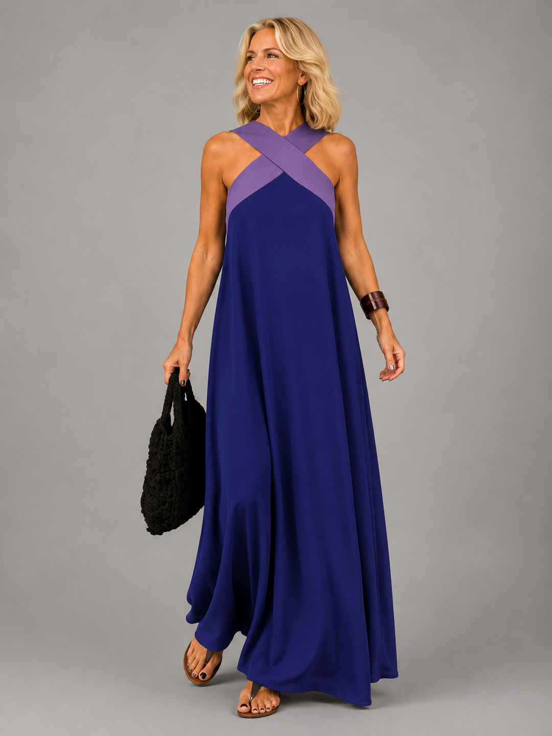 Madelynn | Cross Elegance Maxi Dress