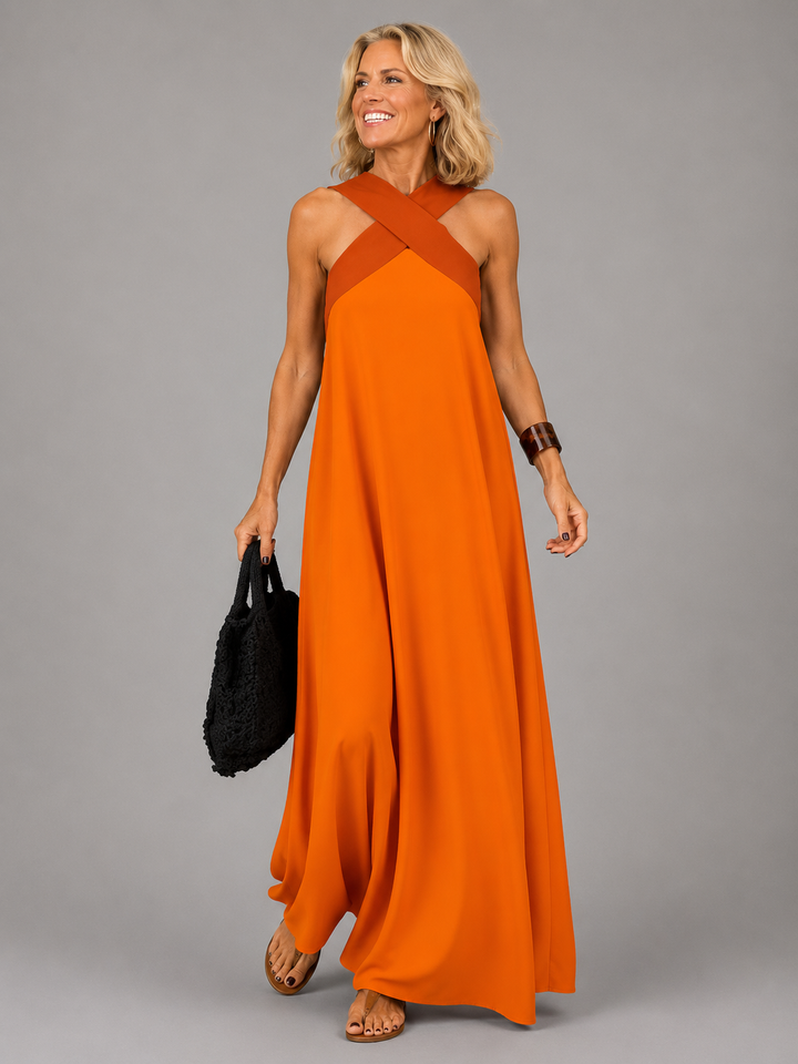 Madelynn | Cross Elegance Maxi Dress
