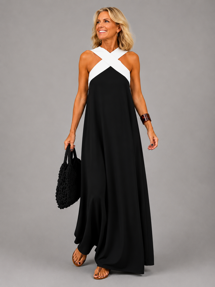 Madelynn | Cross Elegance Maxi Dress
