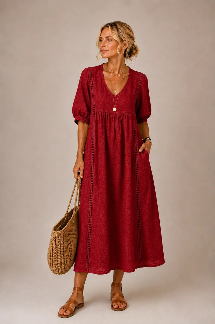 Angel™ Comfortable Lace Linen Dress