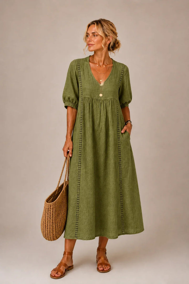 Angel™ Comfortable Lace Linen Dress