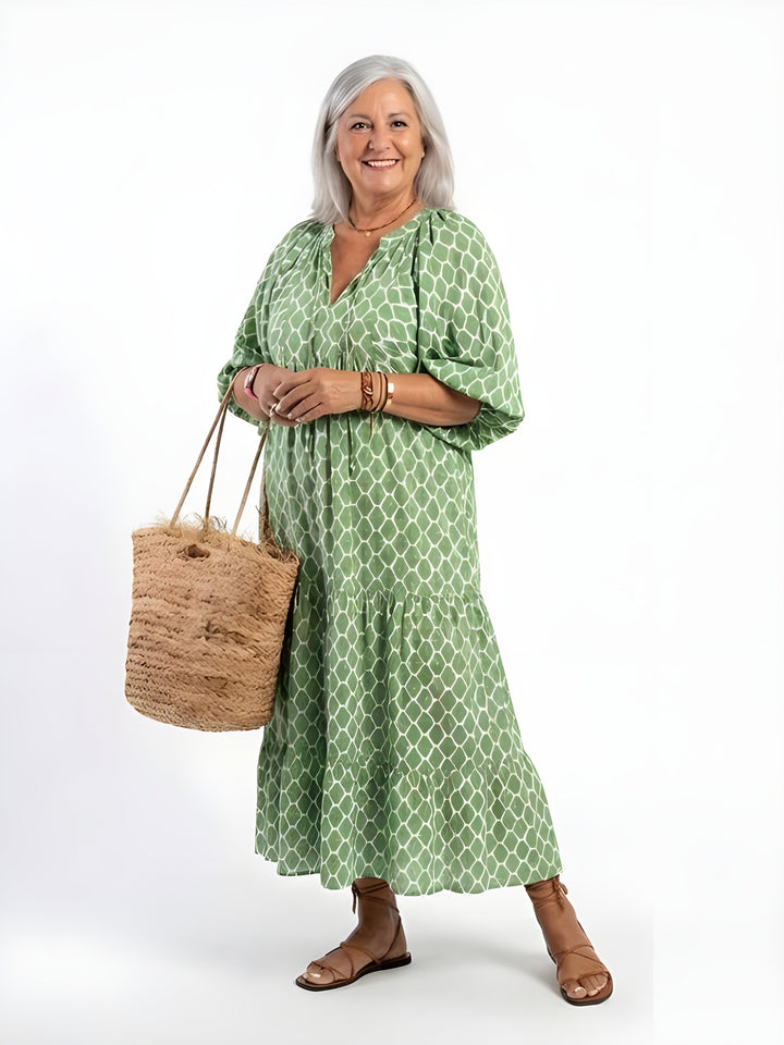 Gabriela | Elegant Tiered Midi Dress