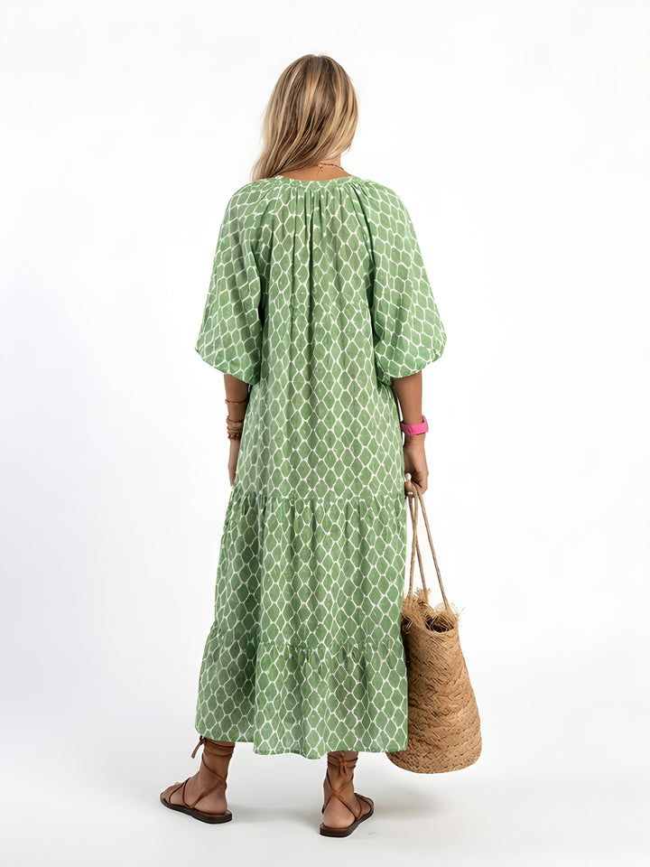 Gabriela | Elegant Tiered Midi Dress