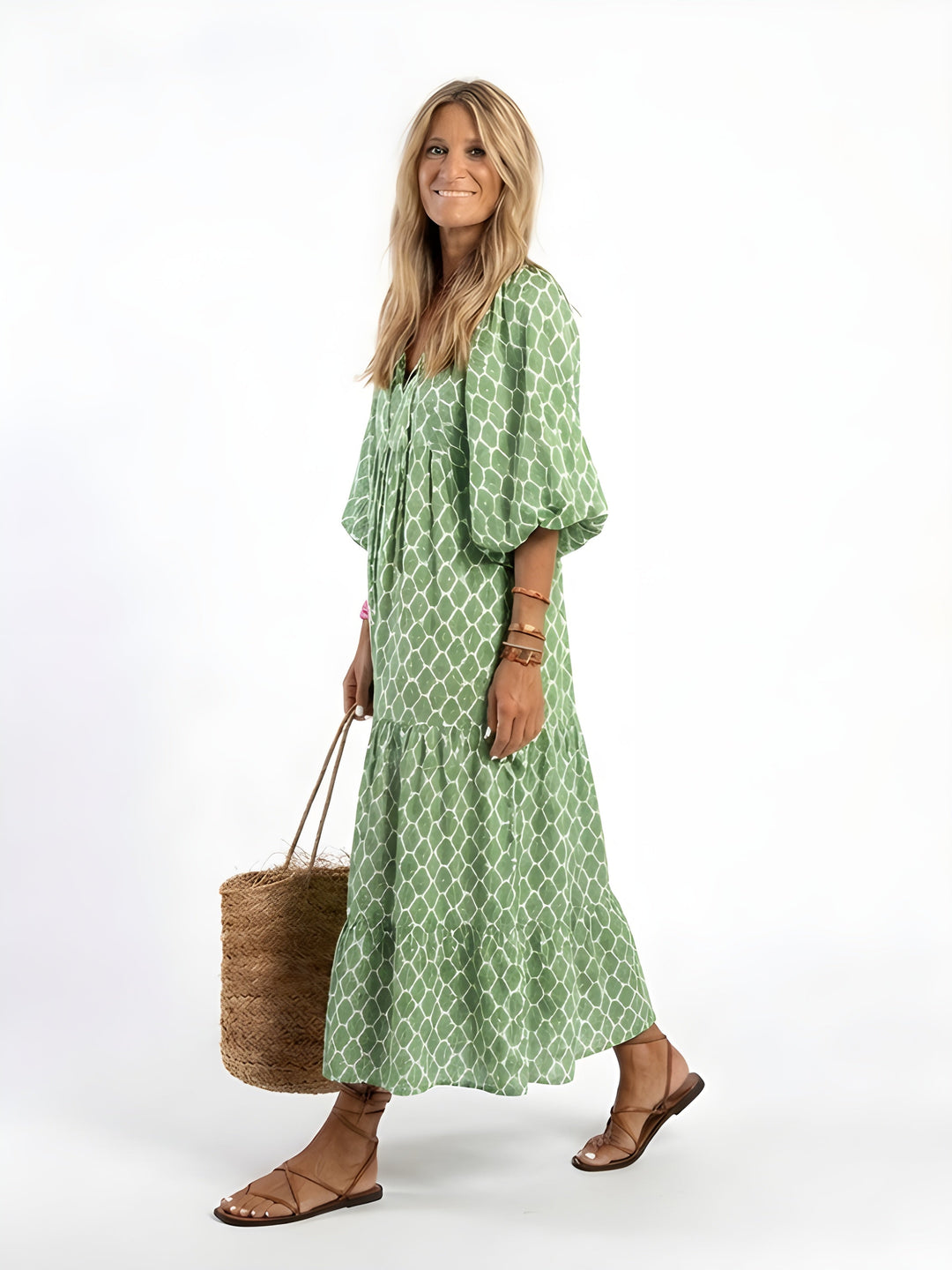 Gabriela | Elegant Tiered Midi Dress