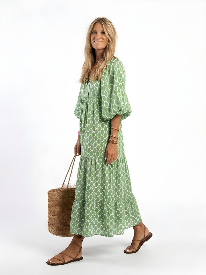 Gabriela | Elegant Tiered Midi Dress