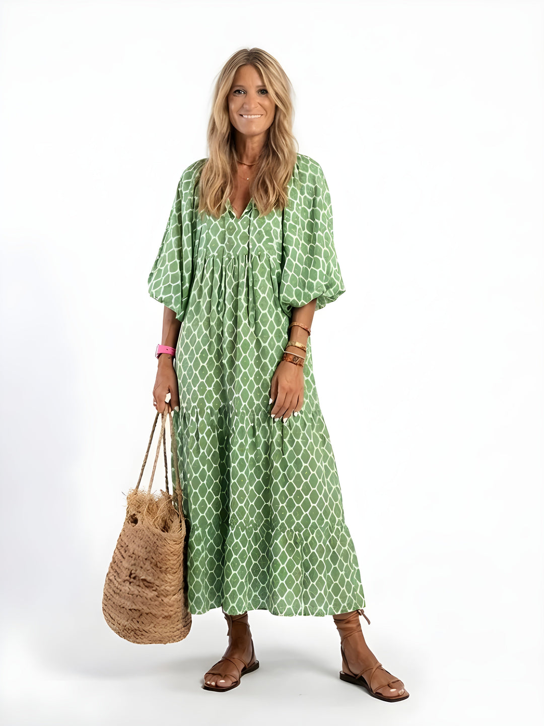 Gabriela | Elegant Tiered Midi Dress