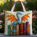 Enchanted Dragon Library | Handmade Quilted Tote