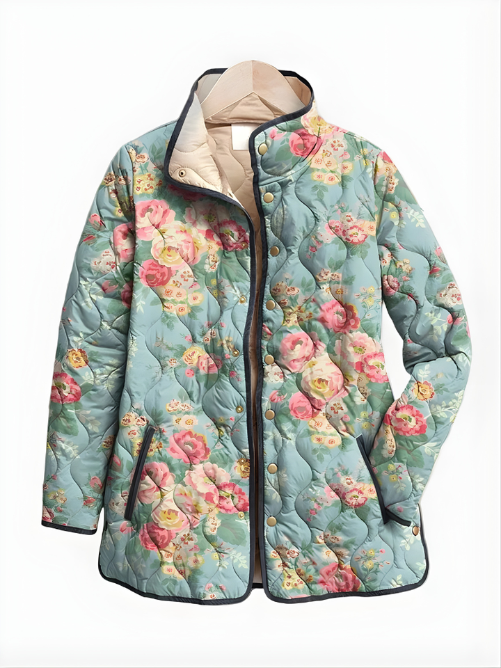 FINLEY™ | Quilted Printed Flower Jacket