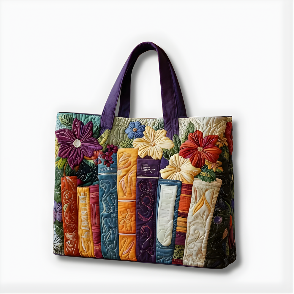 Floral Storybook Charm | Handmade Quilted Tote