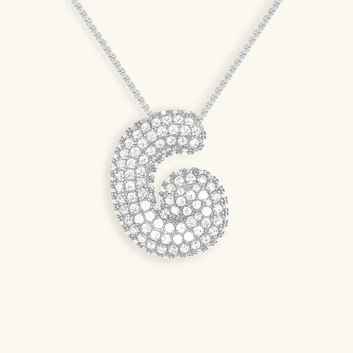 Bubble Initial Necklace