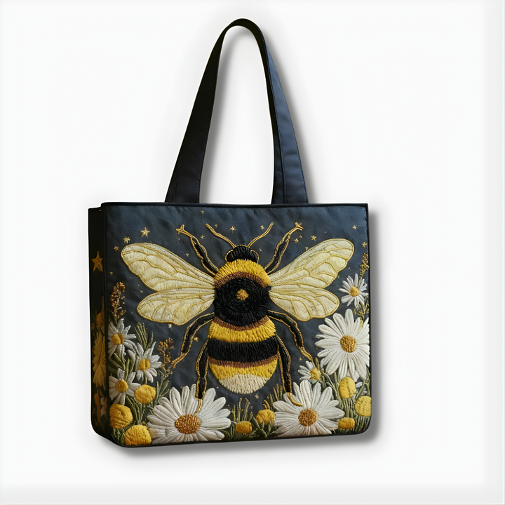 Golden Bumblebee Garden | Handmade Quilted Tote
