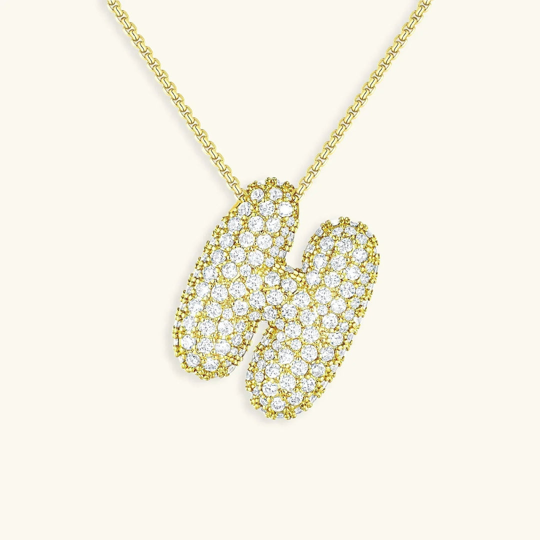 Bubble Initial Necklace