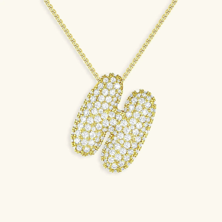Bubble Initial Necklace
