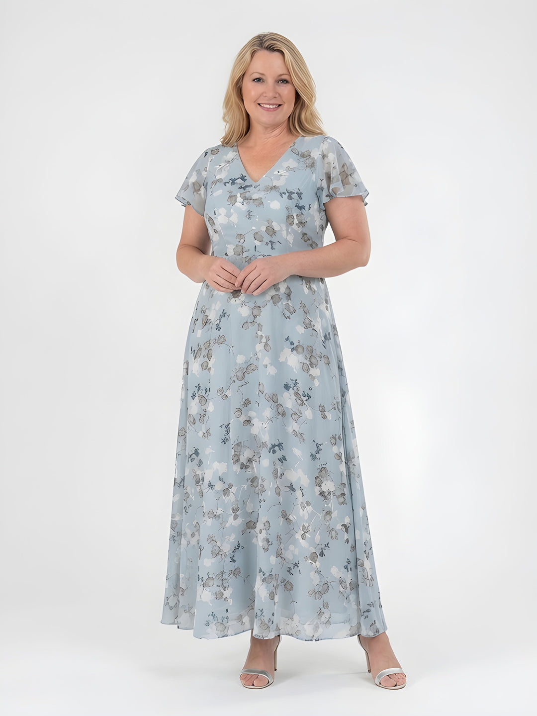 Mariam | Floral Chiffon Maxi Dress