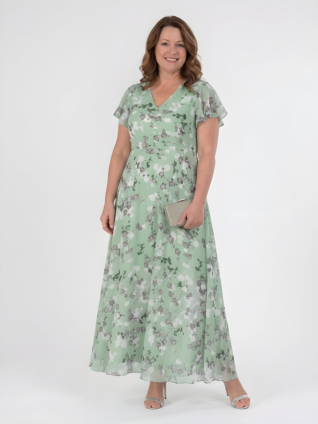 Mariam | Floral Chiffon Maxi Dress