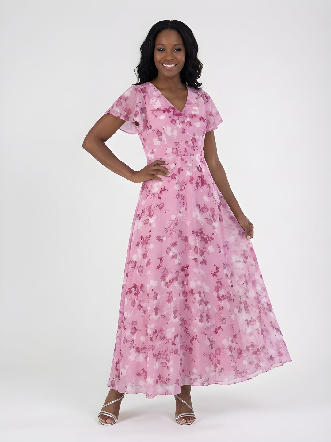 Mariam | Floral Chiffon Maxi Dress