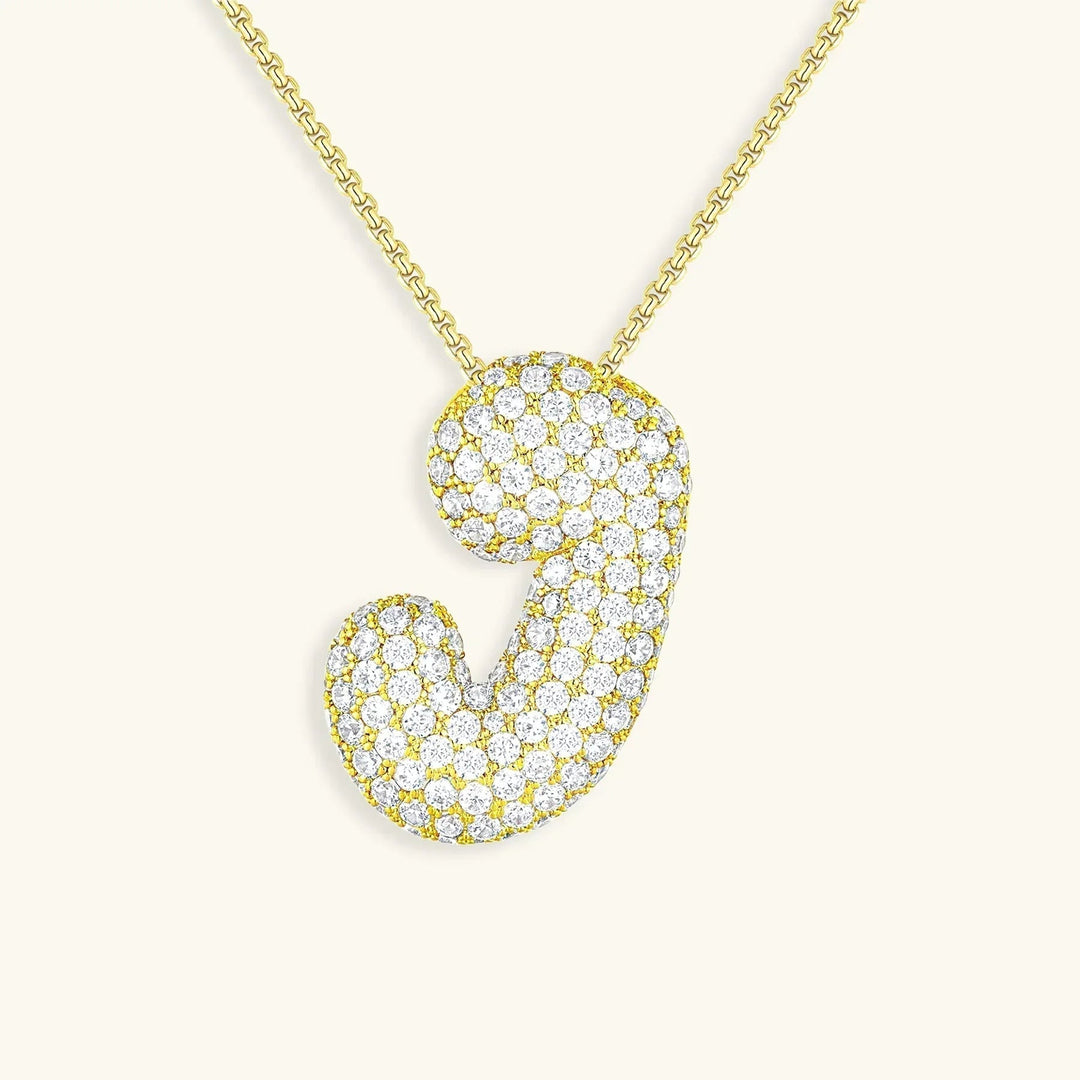 Bubble Initial Necklace