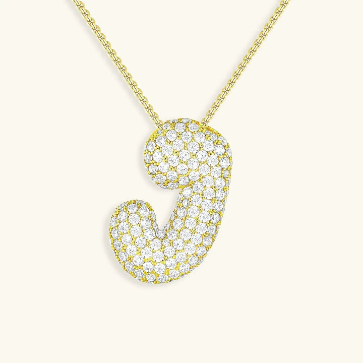 Bubble Initial Necklace