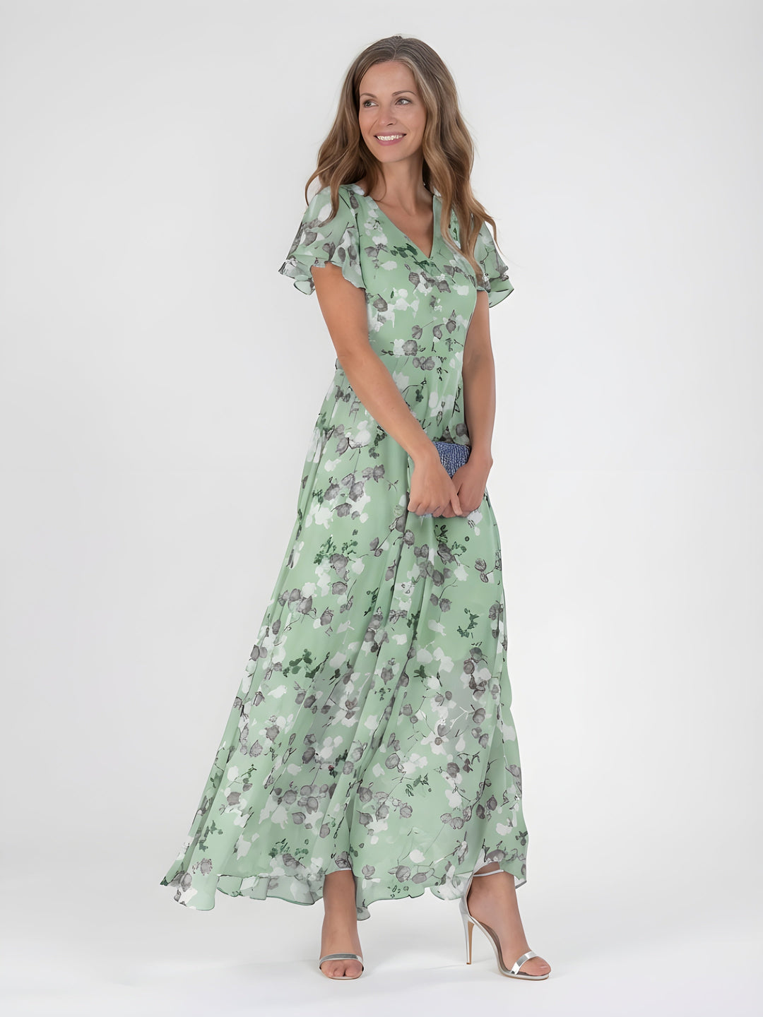 Mariam | Floral Chiffon Maxi Dress
