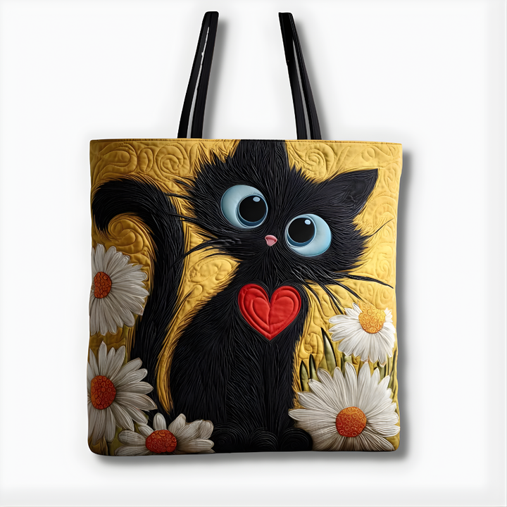 Midnight Love Whiskers | Handmade Quilted Tote