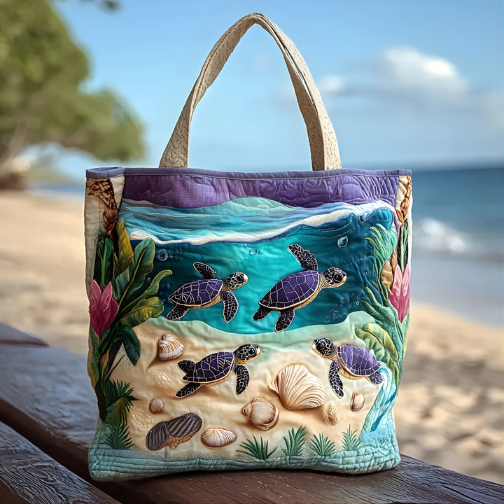 Ocean Turtle Paradise | Handmade Quilted Tote