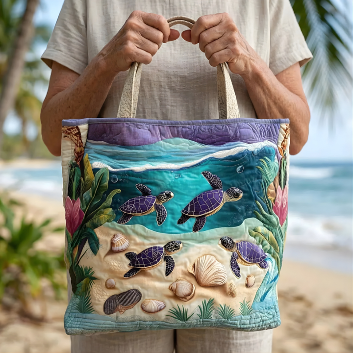 Ocean Turtle Paradise | Handmade Quilted Tote