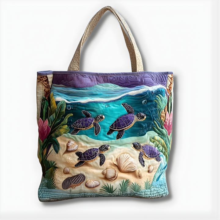 Ocean Turtle Paradise | Handmade Quilted Tote
