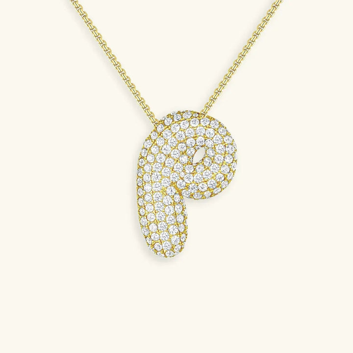 Bubble Initial Necklace