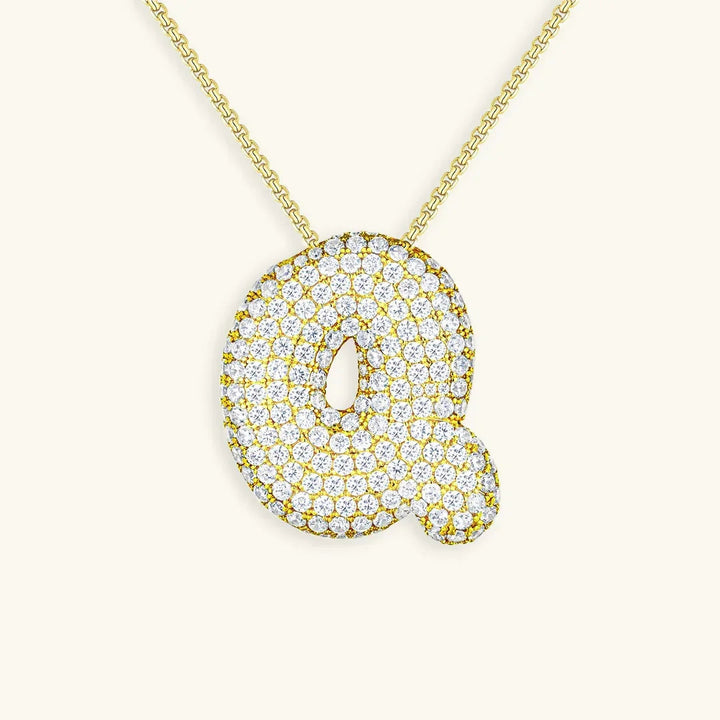 Bubble Initial Necklace